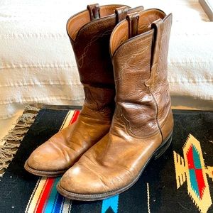Vintage Leather Western Roper Boots